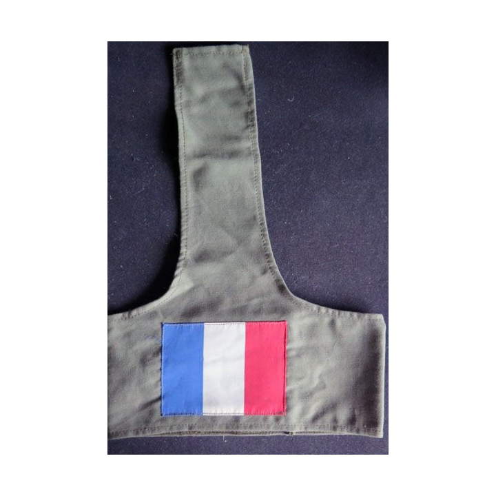 FRANCE : Brassard d'épaule FRANCE sur tissu vert armé