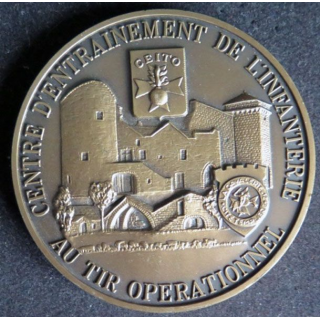 Médaille Plaque centre entrainement Infanterie tir opérationnel CEITO