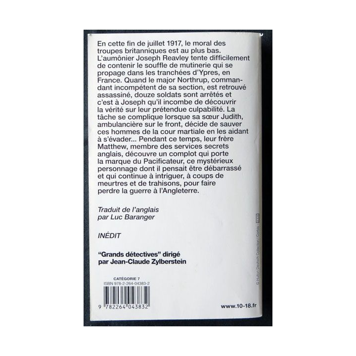 Les tranchées de la haine écrit par Anne Perry aux éditions 10/18 Paris - F006