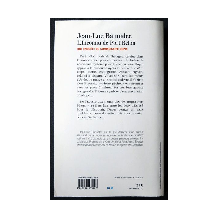 L'inconnu de Port Bélon écrit par Jean-Luc Bannalec aux éditions Presses de la Cité - F006