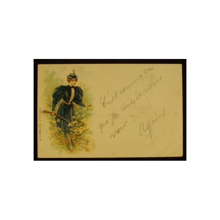 FEMME CHASSEUR - CARTE DE 1902