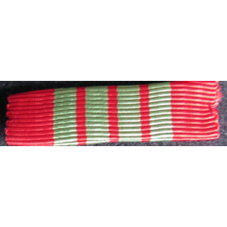 FRANCE : ruban plié en rappel de décoration de la  croix de guerre 1939 1945