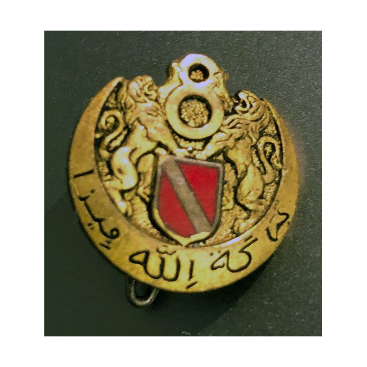 8° RSA : insigne miniature métallique du 8° régiment de spahis algériens de fabrication Drago en émail (L59)