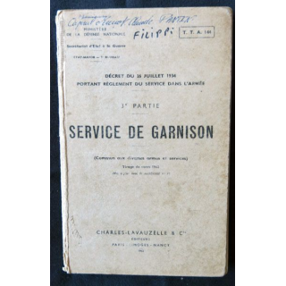 Service de garnison TTA 144  du secrétariat d'état à la guerre 3° Bureau éditions Lavauzelle & Cie  - F007