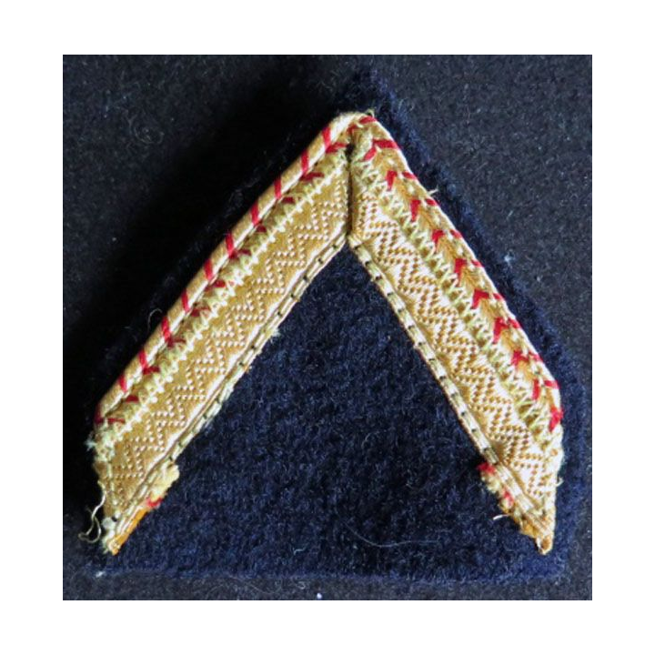 Galon de sergent ADL sur tissu bleu noir avec crochets