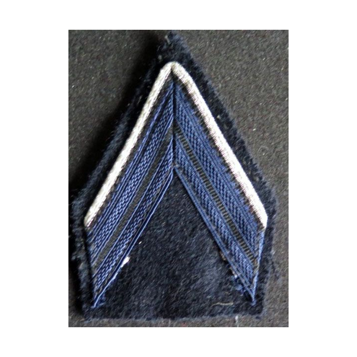 Galon de caporal ADL bleu nuit sur tissu bleu noir