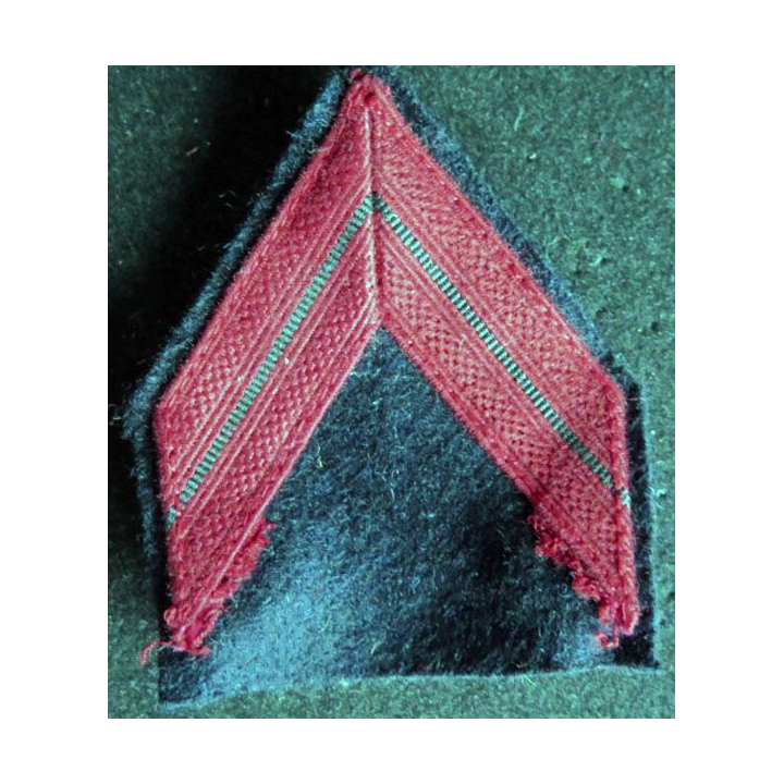 Galon de caporal PDL sur tissu bleu noir avec crochets