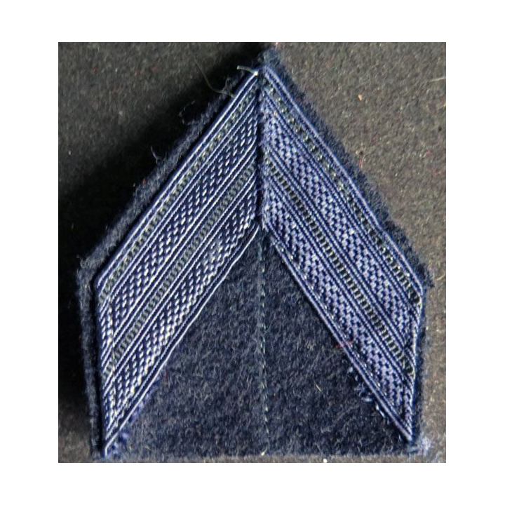 Galon bleu nuit de caporal PDL sur tissu noir