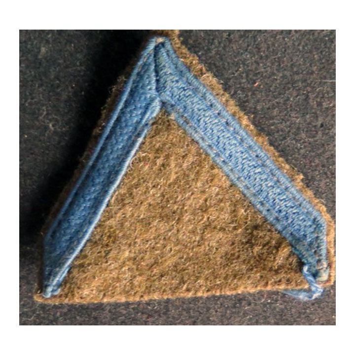 Galon de 1° Classe PDL bleu sur tissu kaki avec crochets
