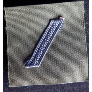 FRANCE : galon de combat de soldat de 1° classe de transmetteur sur Velcro