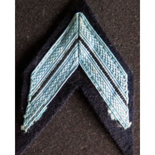 Galon bleu clair de caporal PDL sur tissu noir