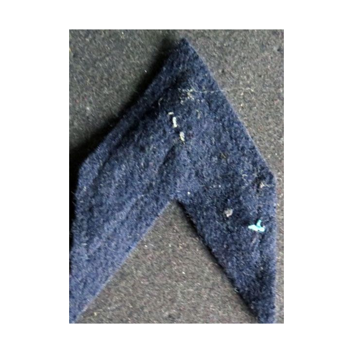 Galon bleu clair de caporal PDL sur tissu noir