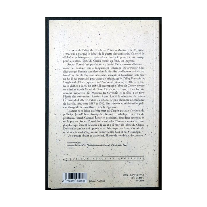 L'Abbé du Chaila 1648 - 1702 écrit par Robert Poujol aux éditions Presses du Languedoc - F008