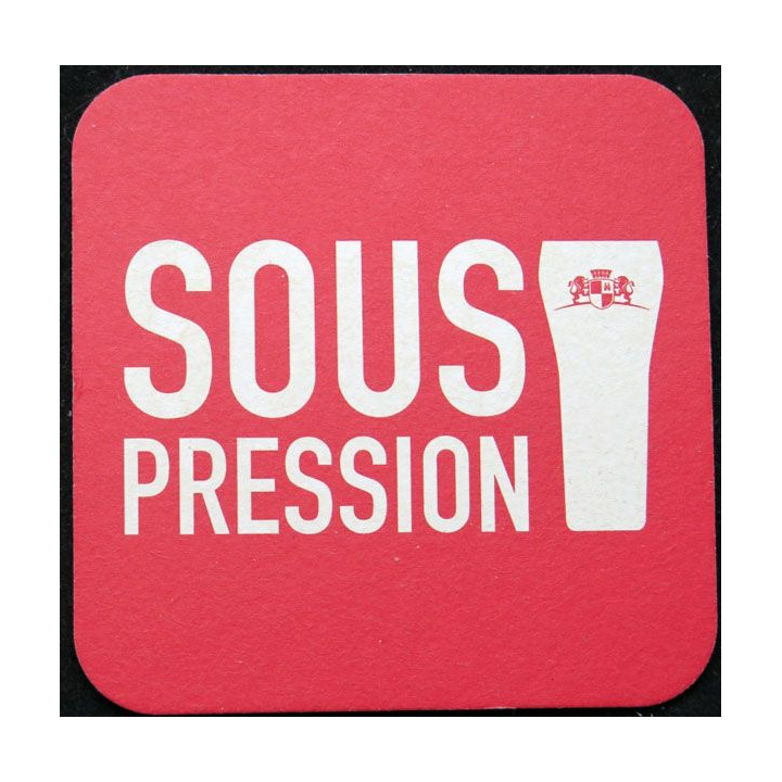 DESSOUS DE VERRE A BIÈRE : sous pression de largeur 9,3 cm