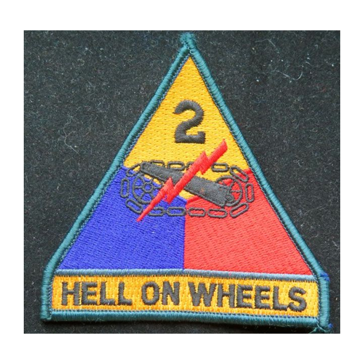 USA 2° Armored division US army patch l'enfer sur roues Hell on wheels