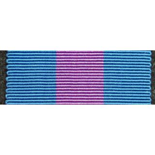 Ruban de largeur 3,7 cm inconnu bleu avec bande violette intérieure