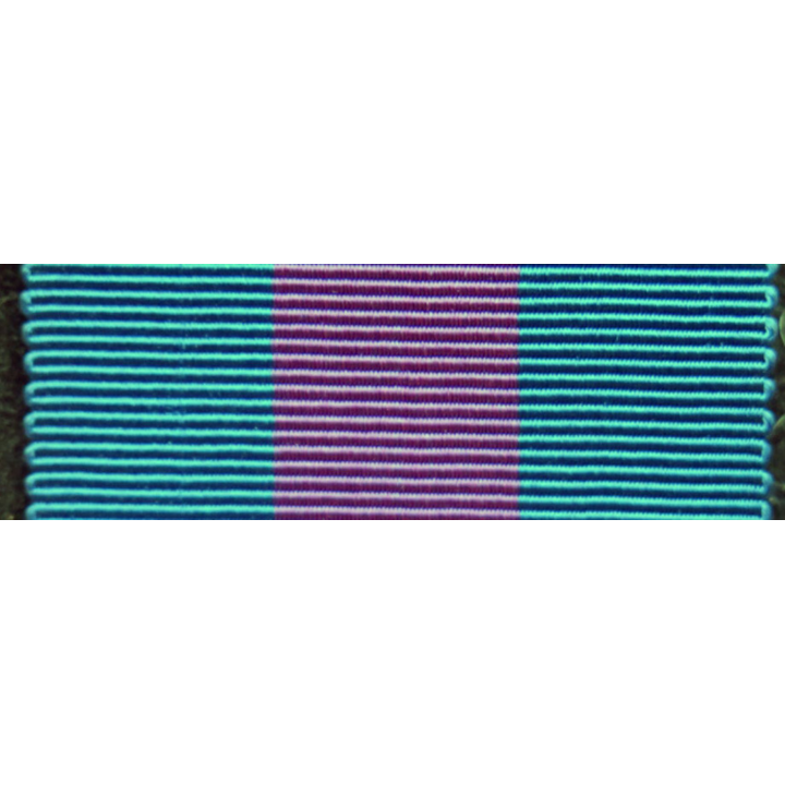 Ruban de largeur 3,7 cm inconnu bleu avec bande violette intérieure