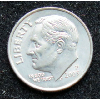 USA : pièce de one dime roosevelt 2003