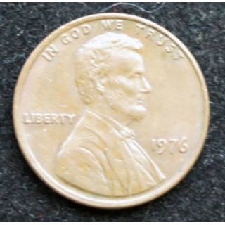 USA : pièce de one cent Lincoln 1976