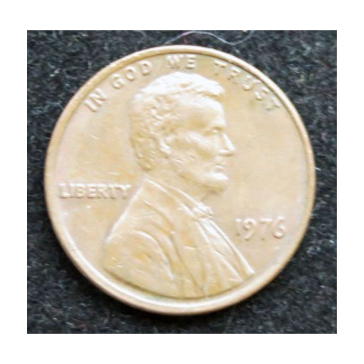USA : pièce de one cent Lincoln 1976
