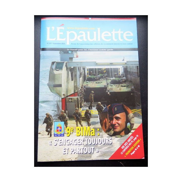 L'ÉPAULETTE n° 210 Septembre 2020 : Revue de l'épaulette sur le 9° BIMA