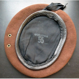 Béret brun du 2° régiment de hussards fabrication UGECOMA  T. 55 