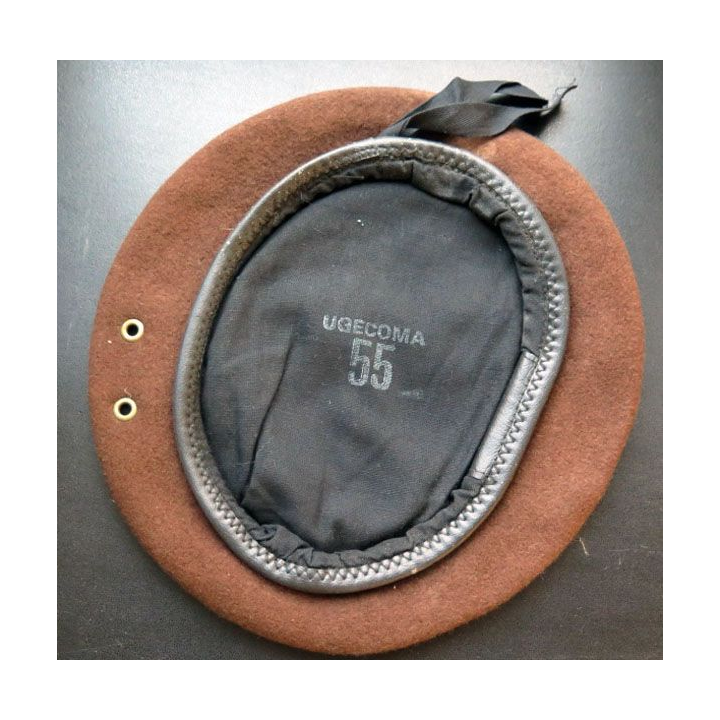 Béret brun du 2° régiment de hussards fabrication UGECOMA  T. 55 