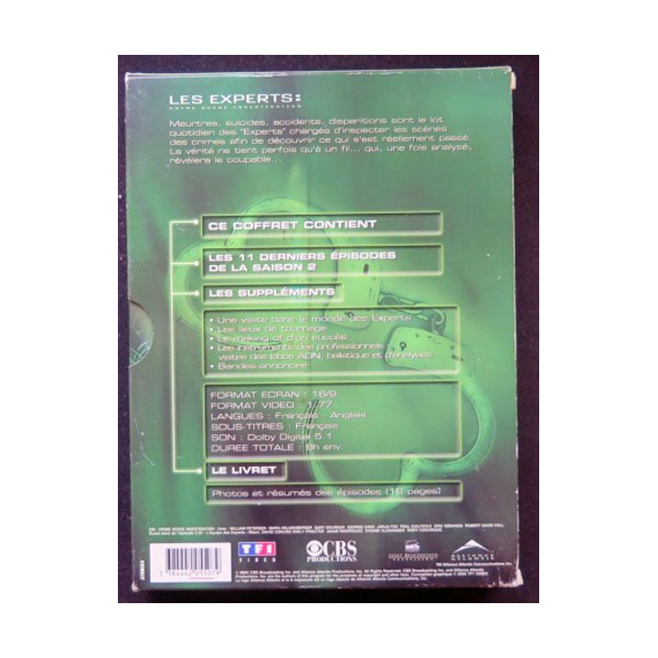 DVD : LES EXPERTS Saison 2 (épisodes 2.13 à 2.23 3 DVD) 