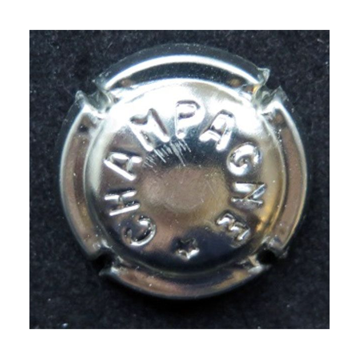 Muselet champagne générique n° 370m estampées en creux petite étoile
