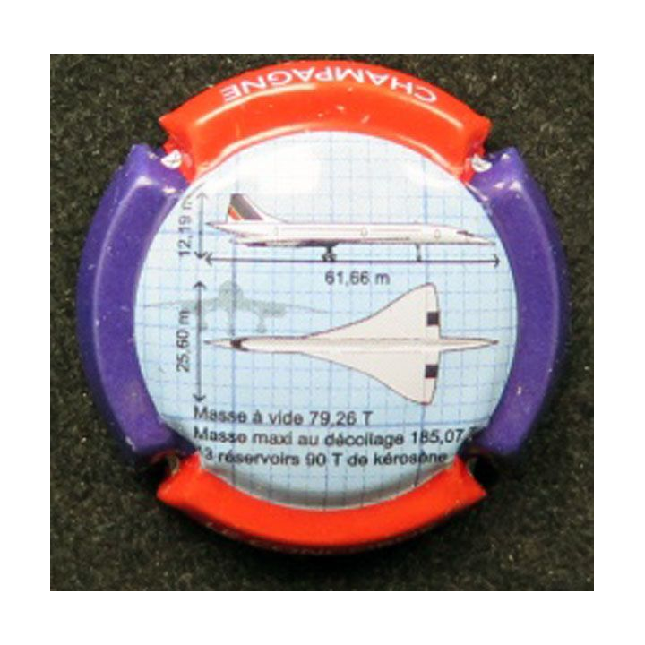 Capsule Muselet de bouteille de champagne Le Concorde 