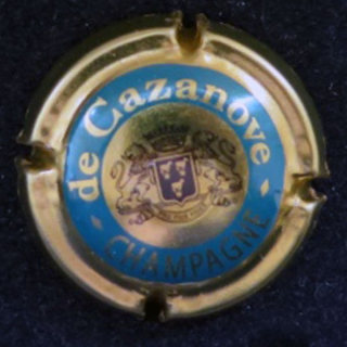 Capsule Muselet de champagne De Cazanove n° 11 cercle intérieur or