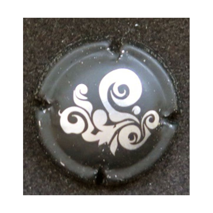 Capsule Muselet de champagne générique n° 881c Argent et noir