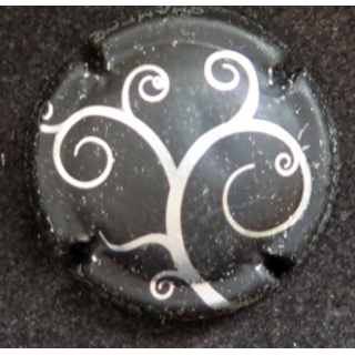 Capsule Muselet de champagne générique n° 881d Argent et noir