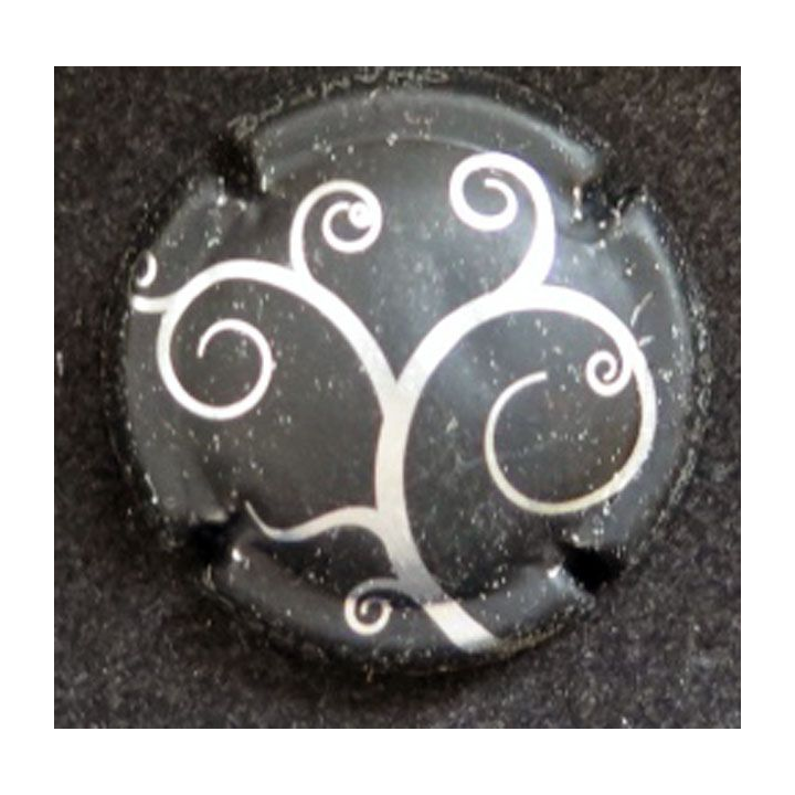 Capsule Muselet de champagne générique n° 881d Argent et noir