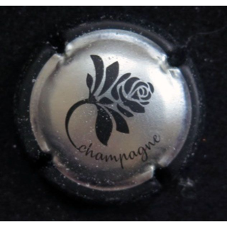 Capsule Muselet de champagne générique n° 1039 argent contour noir