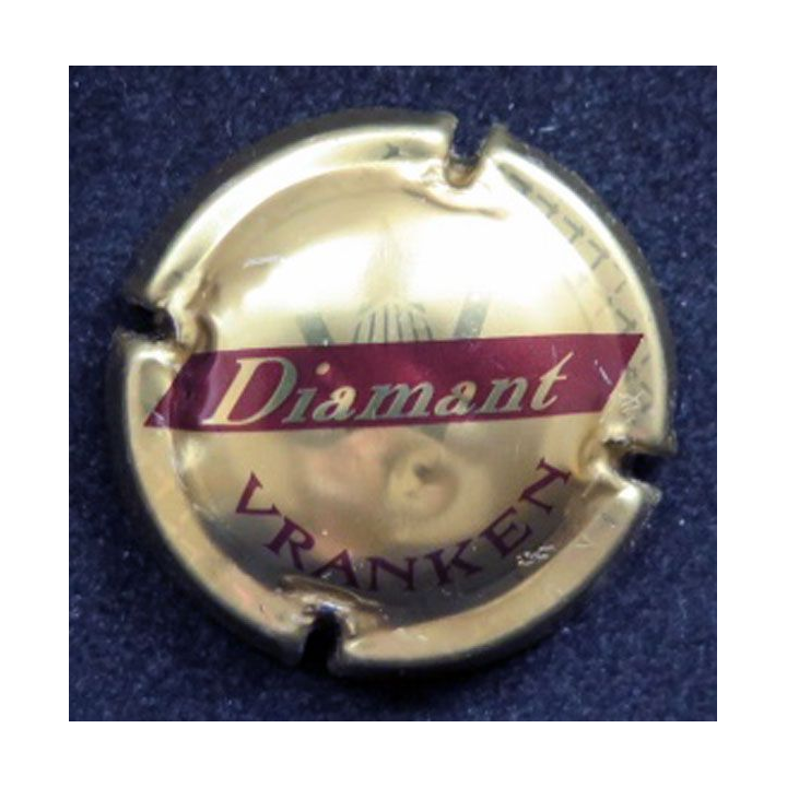 Capsule Muselet de champagne Vranken n° 19a Or diamant rayé