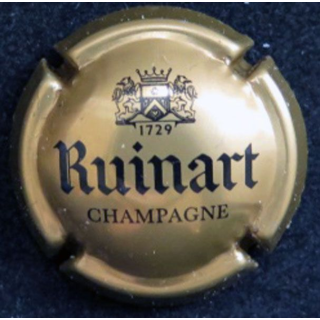 Capsule Muselet champagne Ruinart n° 62 or-bronze et noir 28 mm