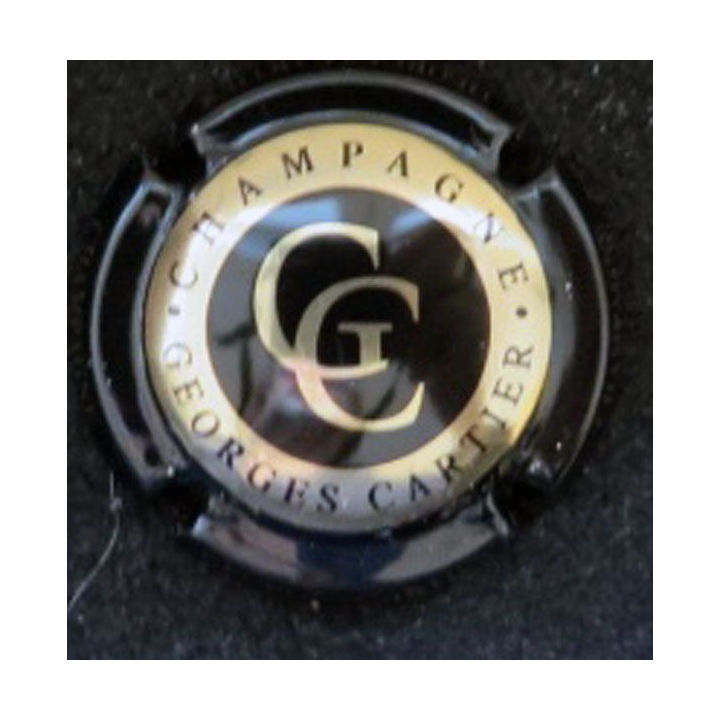 Capsule Muselet de champagne Georges Cartier n° 3 noir et or