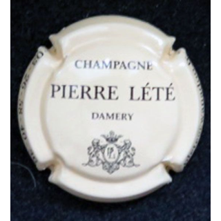 Capsule Muselet de bouteille de champagne Pierre Lété crème 