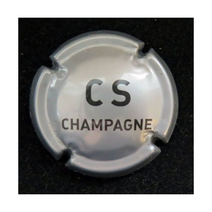 Capsule Muselet de champagne Comte de Senneval n°2 argent et noir