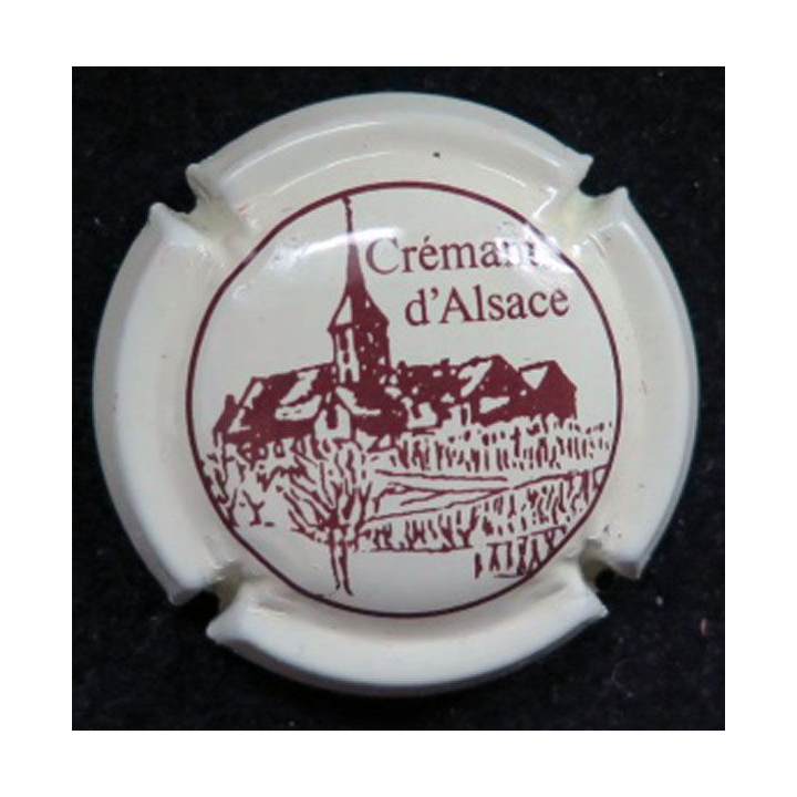 Capsule Muselet de Crémant d'Alsace n° 50 crème et marron