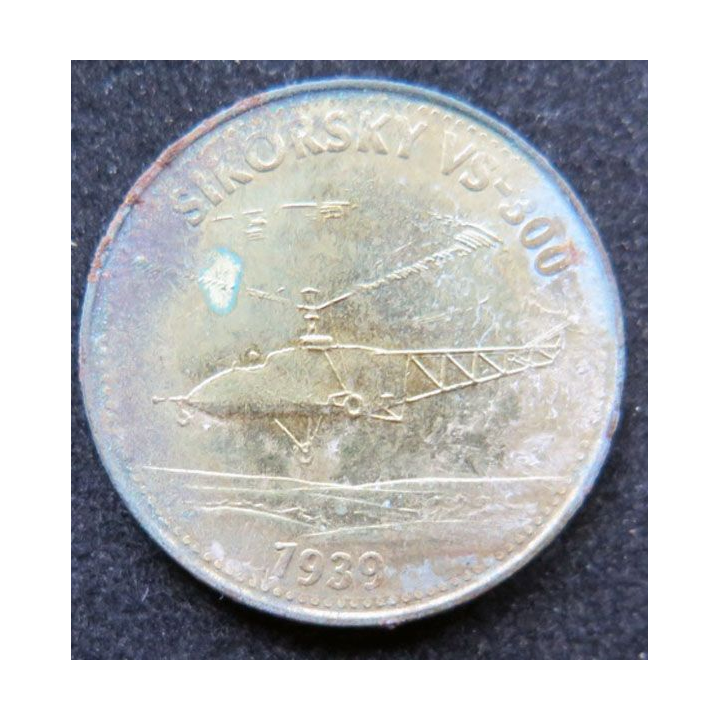 Pièce Shell Sikorsky VS 300 noircie