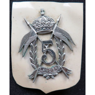 insigne de béret du 5° régiment de lanciers belge