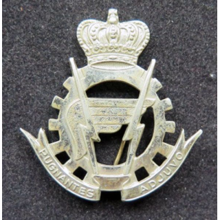 insigne de béret de la logistique de l'armée belge argenté