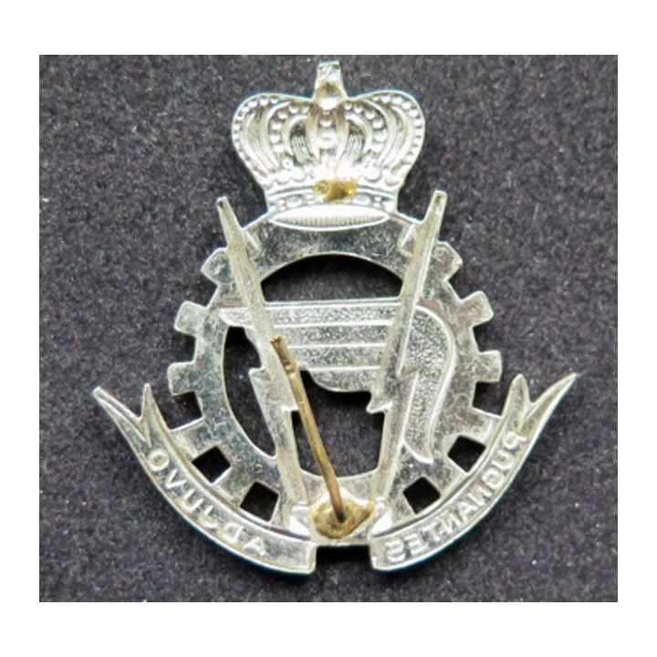 insigne de béret de la logistique de l'armée belge argenté