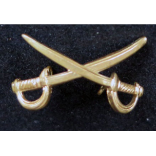 insigne de la cavalerie de l'armée belge bronzé doré
