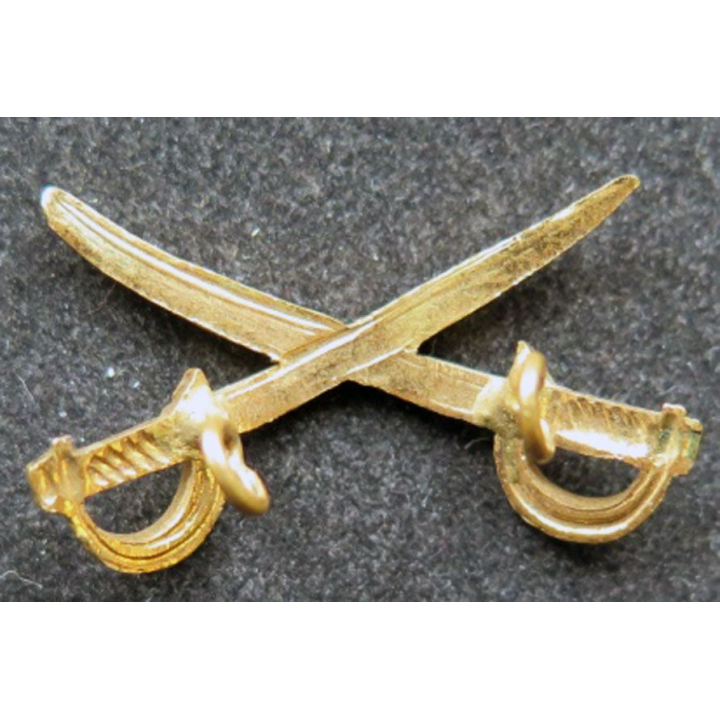 insigne de la cavalerie de l'armée belge bronzé doré