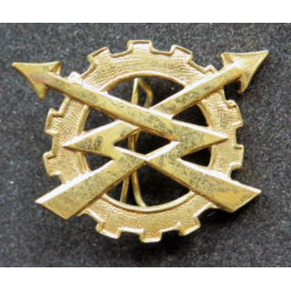 insigne du génie électrique et mécanique R.E.M.E de l'armée belge doré