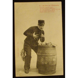 CARTE POSTALE HUMOUR MILITAIRE 1903