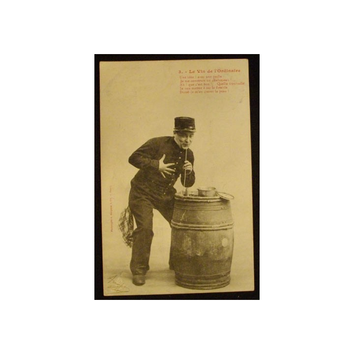 CARTE POSTALE HUMOUR MILITAIRE 1903